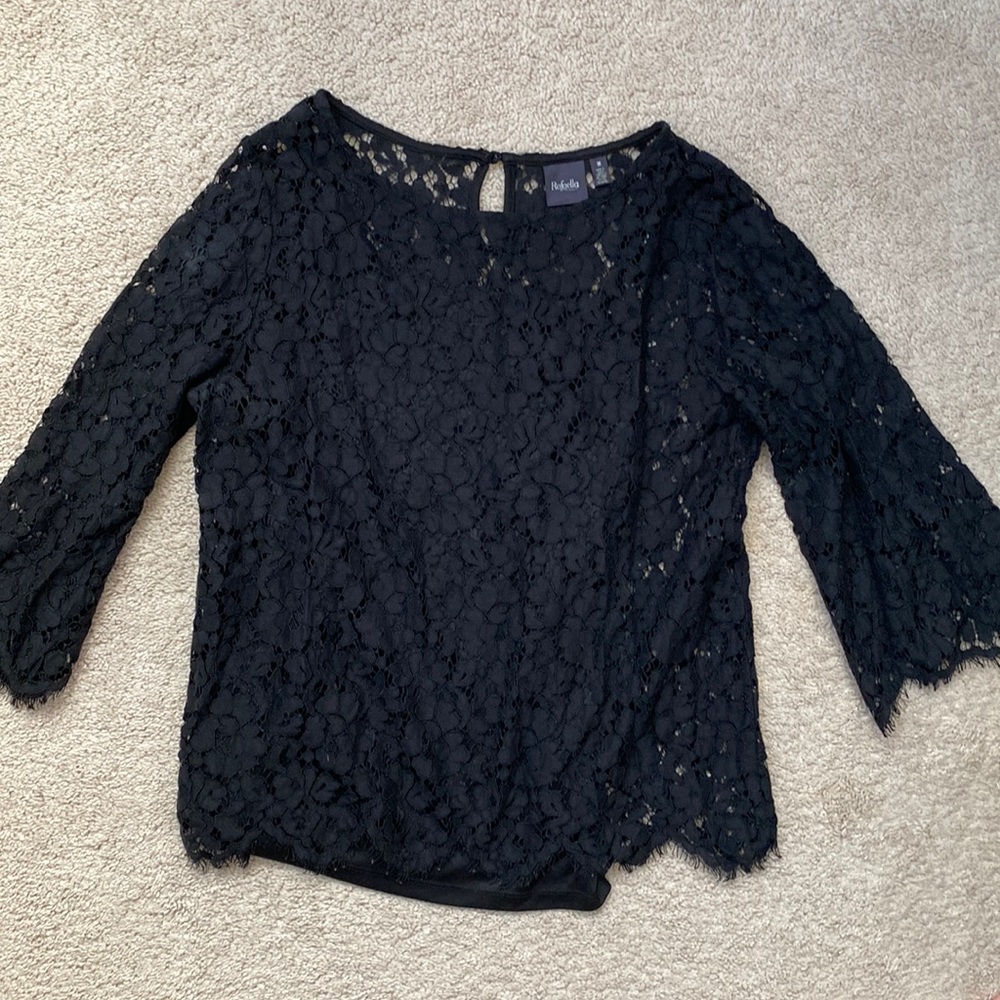 Classy black lace top